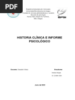 Historia Clínica e Informe Psicológico