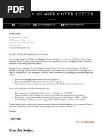 Project Manager Cover Letter Template - Corporate Modern