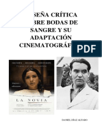 Reseña Crítica Sobre Bodas de Sangre y Su Adaptación Cinematográfica