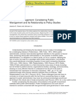 Sowa and Lu - Policy Management Considering PM Relationship Policy Studies - 2016