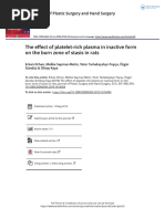 The Effect of Platelet Rich Plasma in Inactive Form On The Burn Zone of Stasis in Rats