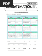 Matemática Organizo El Tiempo - Lunes 18