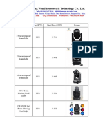 New Stage Light Price List 2023