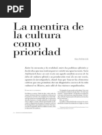 La Mentira de La Cultura Como Prioridad: Sara Sefchovich