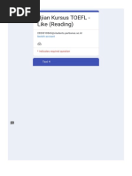 Ujian Kursus TOEFL - Like (Reading) 2