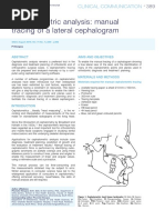 Cephalometric Analysis Manual Tracing of A Lateral