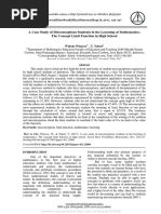 A Case Study of Misconceptions Students in The Learning of Mathematics The Concept Limit Function in High School