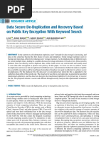 IEEE2023 Data Secure De-Duplication and Recovery Based On Public Key Encryption With Keyword Search