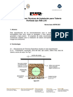 Especificaciones Técnicas de Instalación de Tuberías Perfiladas de PVC Ribloc