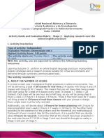 Activity Guide and Evaluation Rubric - Unit 2 - Stage 3 - Applying Research Over The Online English Practicum