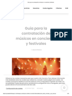 Guía para La Contratación de Músicos en Conciertos y Festivales