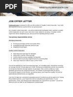 Job Offer Letter