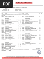 Academic Transcript