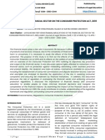 Implications of The Financial Sector On The Consumer Protection Act, 2019