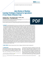 A Systematic Literature Review of Machine Learning Techniques Deployed in Agriculture A Case Study of Banana Crop