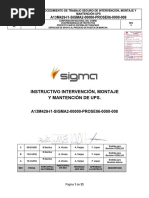 PROCEDIMIENTO INTERVENCION MONTAJE Y MANTENCION DE UPS A13M429-I1-SIGMA2-00000-PROSE06-0000-008 (Rev 0)