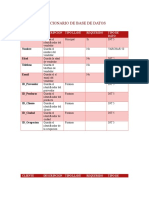 Diccionario de Base de Datos