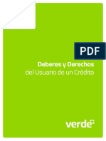 Derechos y Deberes Del Usuario de Un Credito 2022