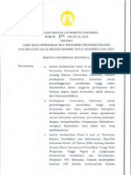 SK No 672 Tentang Tarif BP Program Sarjana S1 Non Reguler Jalur Seleksi Mandiri THN 2023 2024