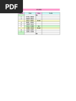 Timetable - Dail Task 2021 - 2022