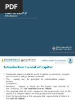 Cost of Capital