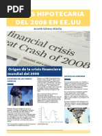 Crisis Hipotecaria Del 2008 en Ee Economia