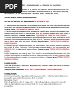 LLAMAMIENTO A LOS NIÑOS y RENOVACION DE LA PROMESA DEL BAUTISMO 2021