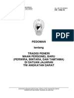 Pedoman Tradisi Penerimaan Personel Baru Di Satuan