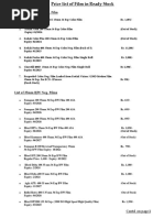 Pricelist of Films (Ready Stock) Latest May 2023