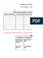 Peer Evaluation Form