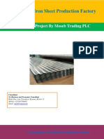 Corrugated Iron Sheet Production Factory: Investment Project by Moseb Trading PLC