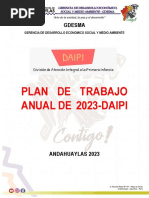 Plan de Actividades de La Primera Infancia 2023 Prosupuesto