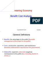 Lecture 12 Benefit Cost Analysis