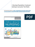 Public Health Nursing Population Centered 9th Edition Stanhope Lancaster Test Bank