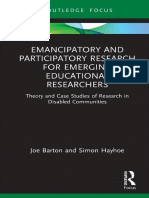 [Qualitative and Visual Methodologies in Educational Research] Joe Barton, Simon Hayhoe - Emancipatory and Participatory Research for Emerging Educational Researchers_ Theory and Case Studies of Research