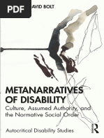 (Autocritical Disability Studies) David Bolt - Metanarratives of Disability - Culture, Assumed Authority, and The Normative Social Order (2021, Routledge) - Libgen - Li