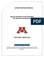 Executive Profile U of MN Government Relations KeyStone Search