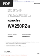 Komatsu Wheel Loaders Wa250pz 5 Shop Manual