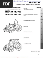 Massey Ferguson Mf2400 2006 Operation and Maintenance Manual