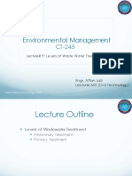 Lecture-9 Levels of Waste Water Treatment