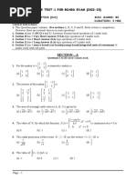 Xii - Mock Test - 1