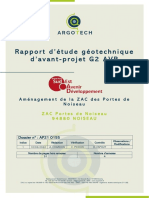 Rapport D'étude Géotechnique D'avant-Projet G2 AVP: Aménagement de La ZAC Des Portes de Noiseau