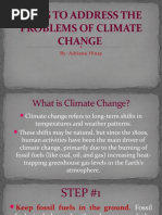 Steps To Address The Problems of Climate Change Trenzhinayreport