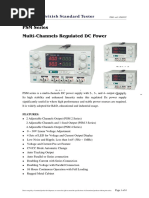 PSM Series Multi-Channels Regulated DC Power: Features