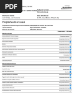 Suzuki Baleno Programa de Revisión - Autodata