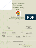 Compiler Construction Unit 3 Part-5 LL (1), LR (0) - SLR (1) CSE