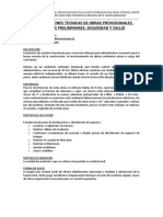 Especificaciones Técnicas 370 Obras Provisionales