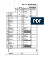 Fuel Spec Confirmation Template