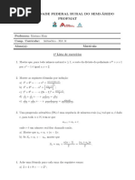 Lista 1 - Aritmética