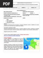 Guia 1, Sociales - Periodo 3 de Tercero - Julio 26